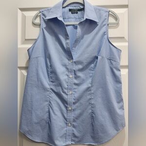 Lauren Ralph Lauren Blue Button Down Shirt